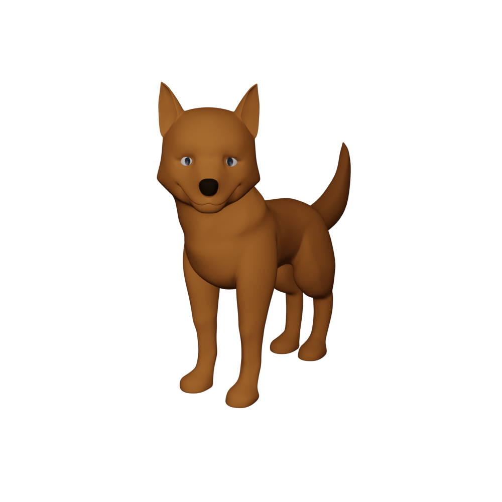 Dog model + textured + rigged + idle animation preview image 1